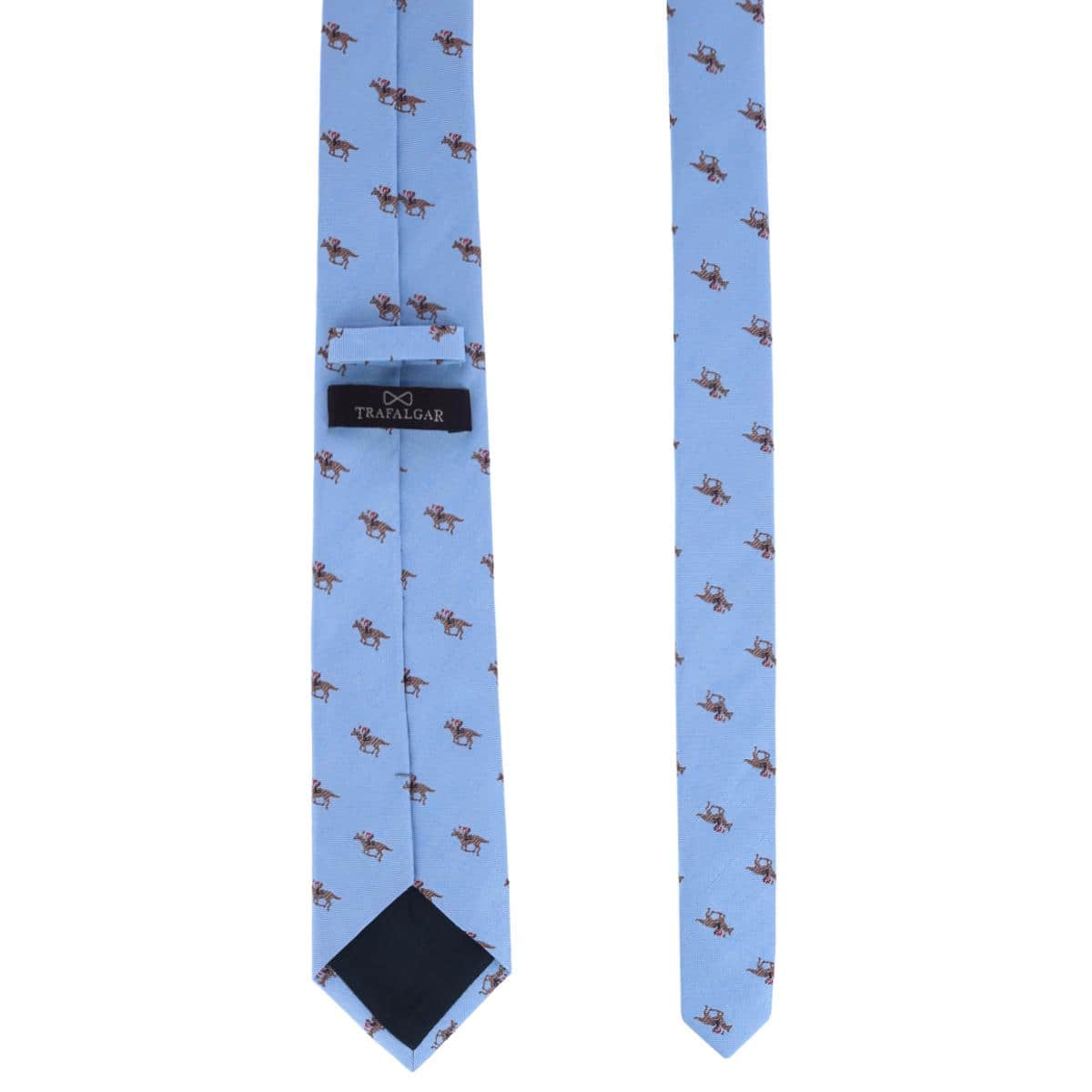 Down The Stretch Racehorse Linen Blend Necktie - Image 4