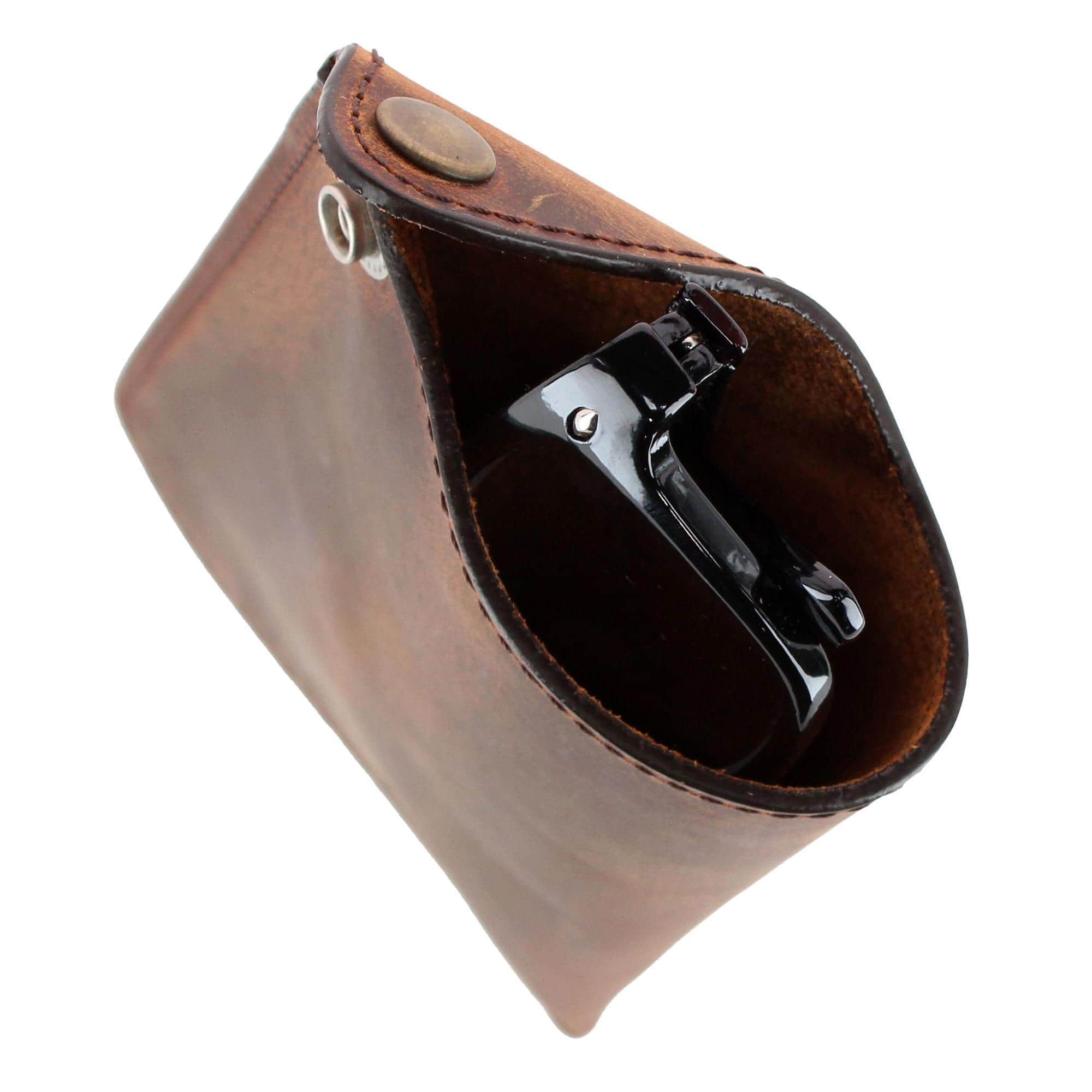 Doyle Crazy Horse Leather Snap Closure Glass Case - Image 6