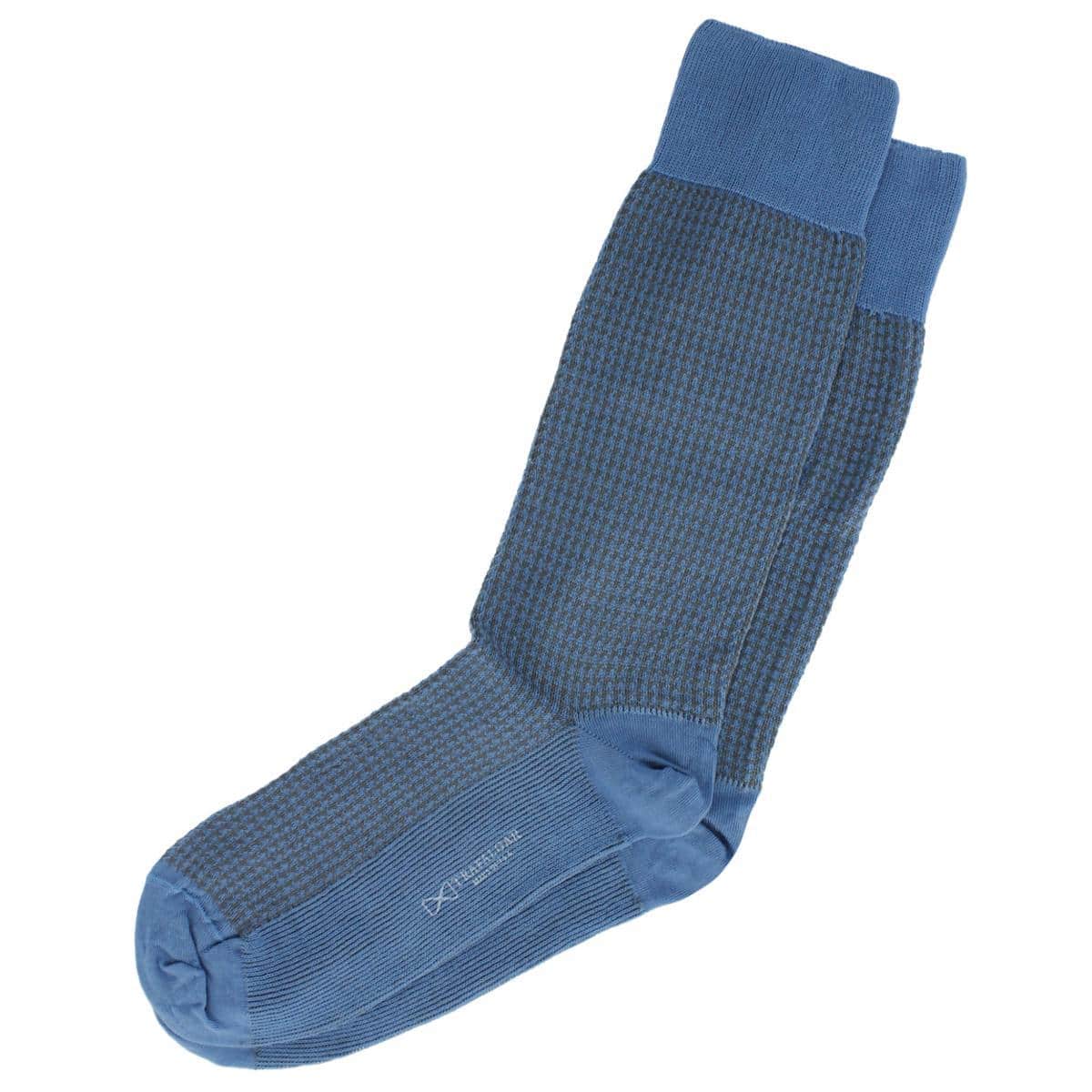 Doyle Houndstooth Design Mercerized Cotton Mid-Calf Socks - Image 13