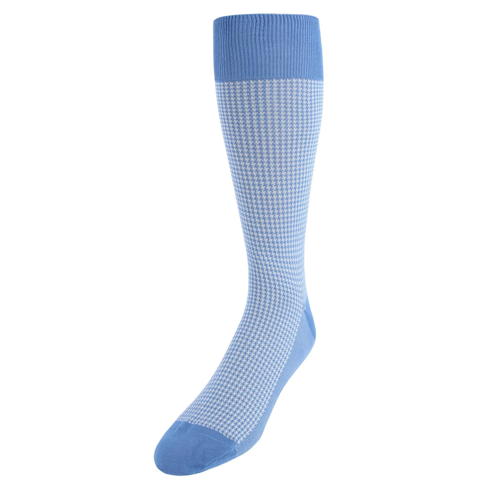 Doyle Houndstooth Design Mercerized Cotton Mid-Calf Socks - Image 4