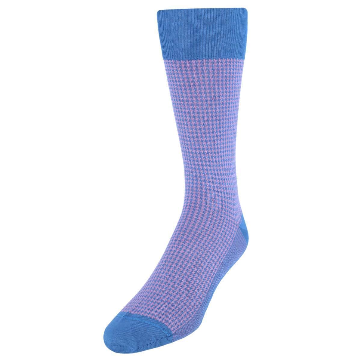 Doyle Houndstooth Design Mercerized Cotton Mid-Calf Socks - Image 6