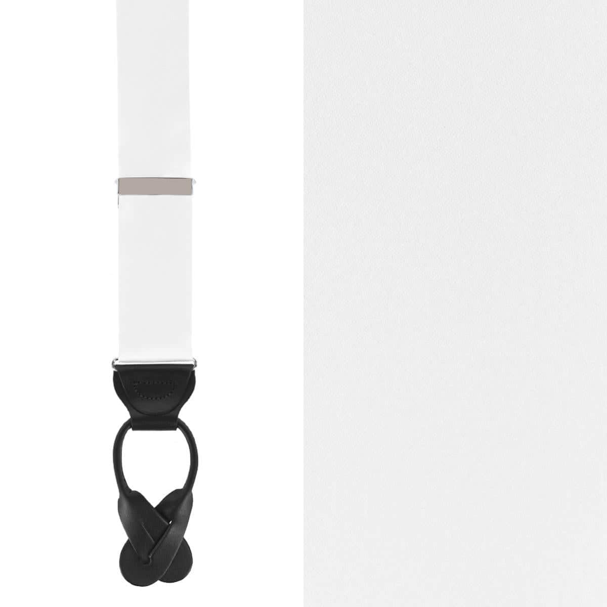 Dutton Solid Color Silk Button End Braces - Image 3