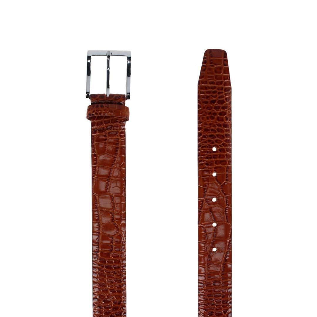 Elias Embossed Gator 35mm Leather Belt - Image 5