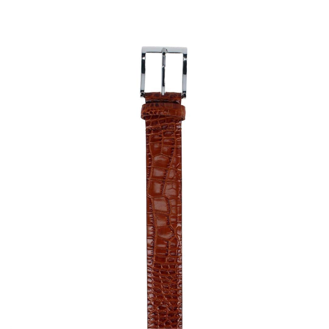 Elias Embossed Gator 35mm Leather Belt - Image 7