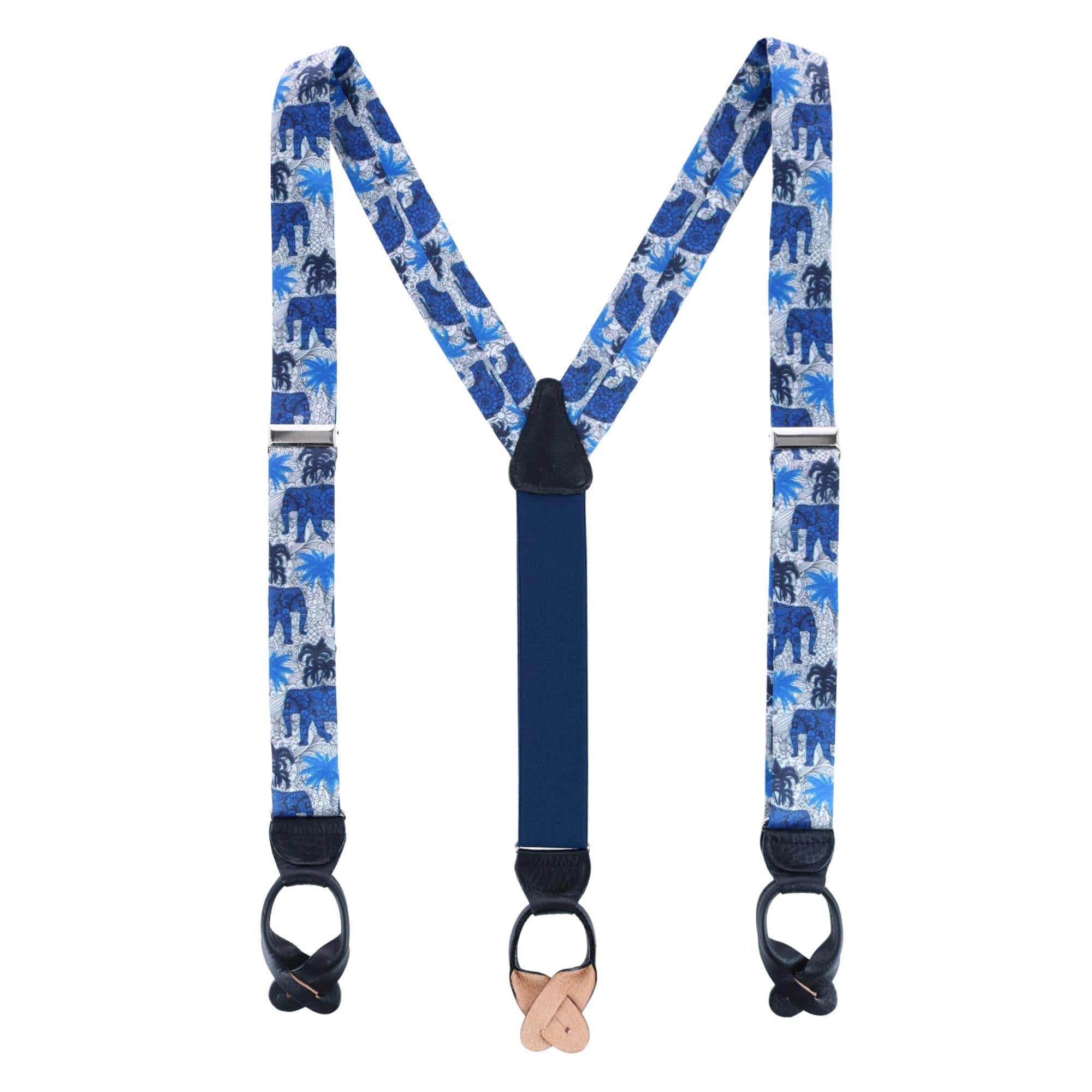 Elliot The Elephant Safari Silk Button End Braces - Image 3