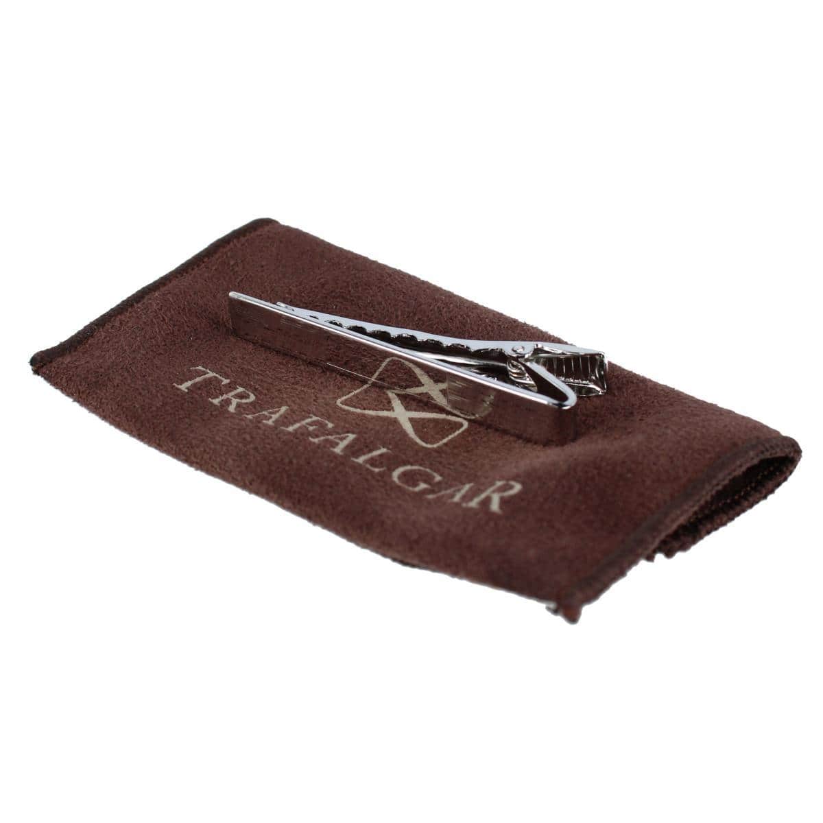 Engine Turned Sterling Silver Micro-Lined Engravable Tie Bar - Image 3