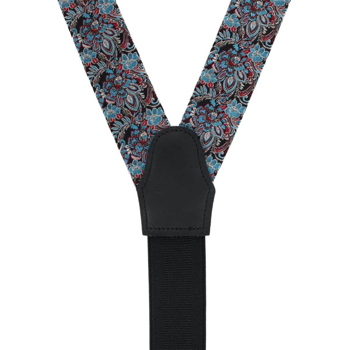 Enzo Exploded Floral Silk Button End Braces - Image 4