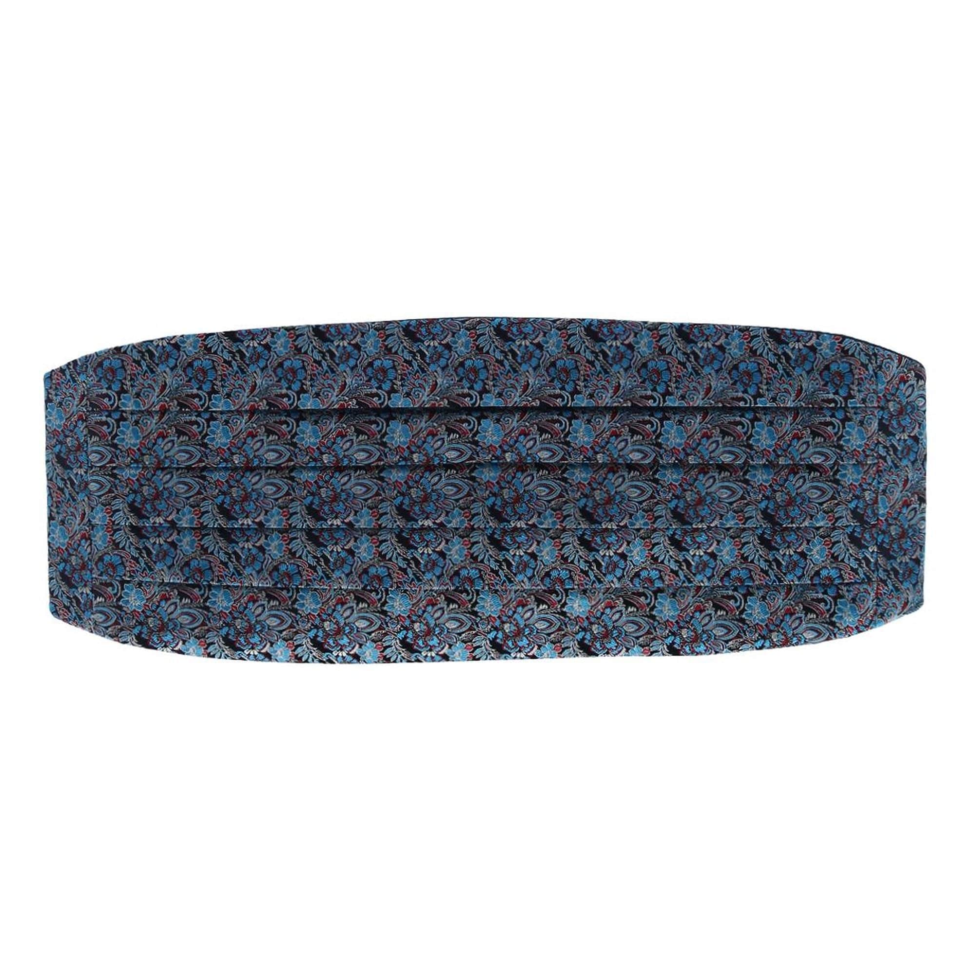 Enzo Exploded Floral Silk Cummerbund & Bow Tie Bundle - Image 3