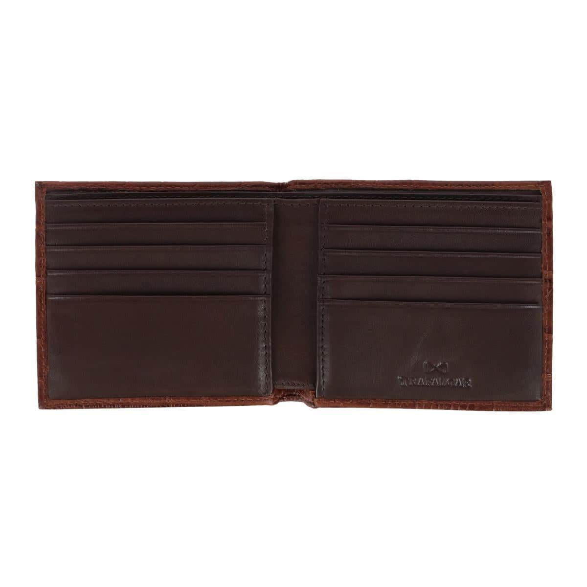 Esteban Croco Embossed Leather 8 Slot Bi-Fold Wallet - Image 5