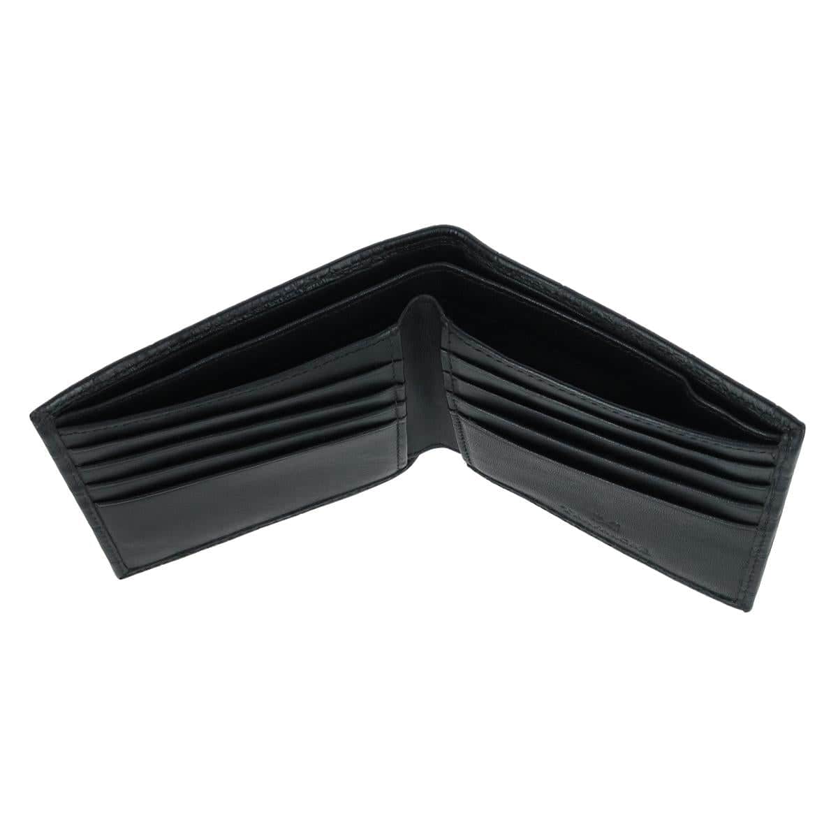 Esteban Croco Embossed Leather 8 Slot Bi-Fold Wallet - Image 6