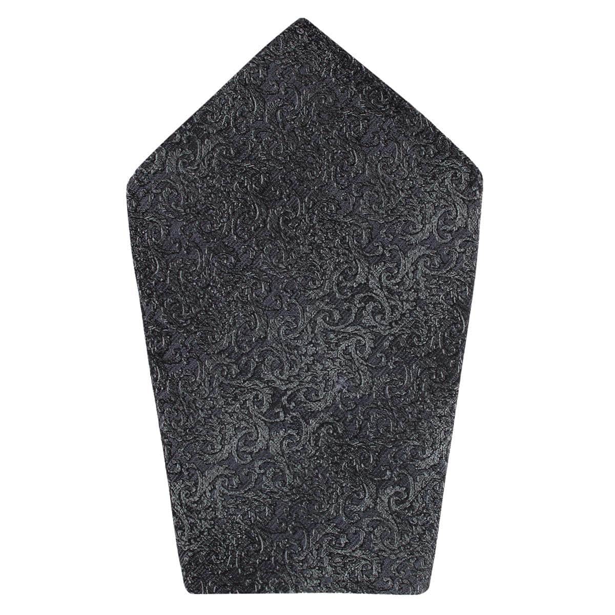 Esteban Scrolling Vines Tone on Tone Patterned Silk 12x12 Pocket Square - Image 2