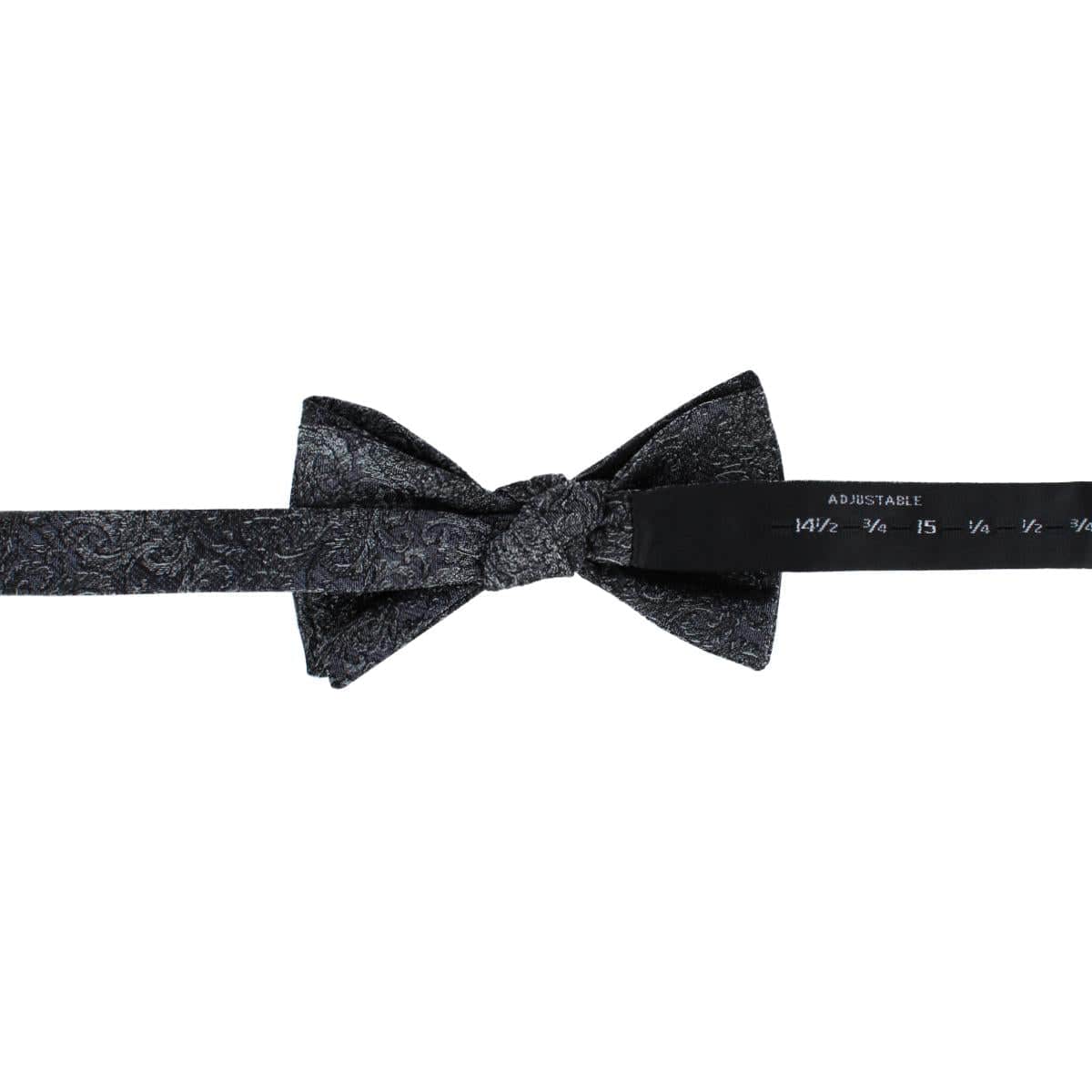 Esteban Scrolling Vines Tone on Tone Patterned Silk Bow Tie - Image 3