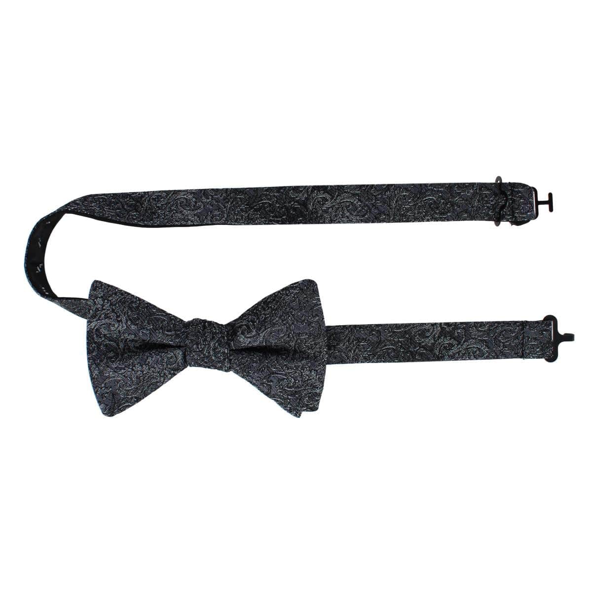 Esteban Scrolling Vines Tone on Tone Patterned Silk Bow Tie - Image 5
