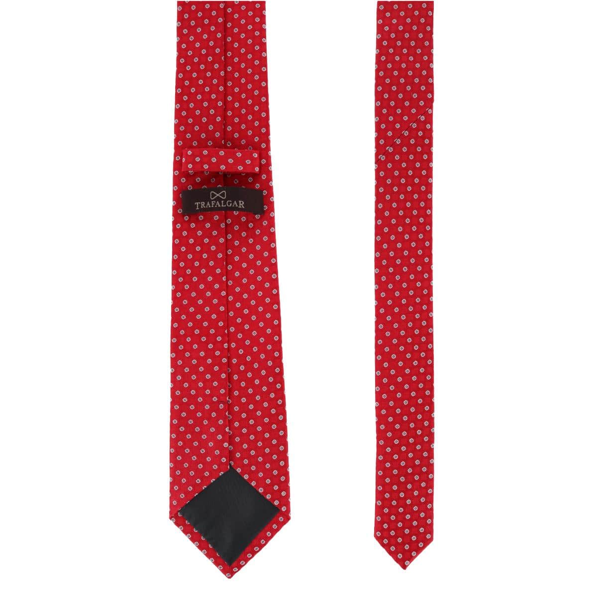 Ewing Square and Polka Dot Business Silk Necktie - Image 10
