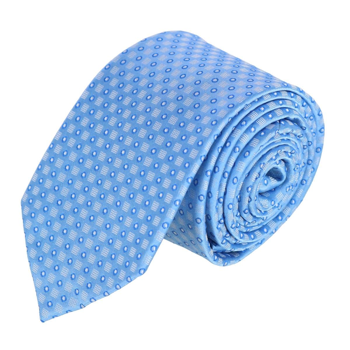 Ewing Square and Polka Dot Business Silk Necktie - Image 3