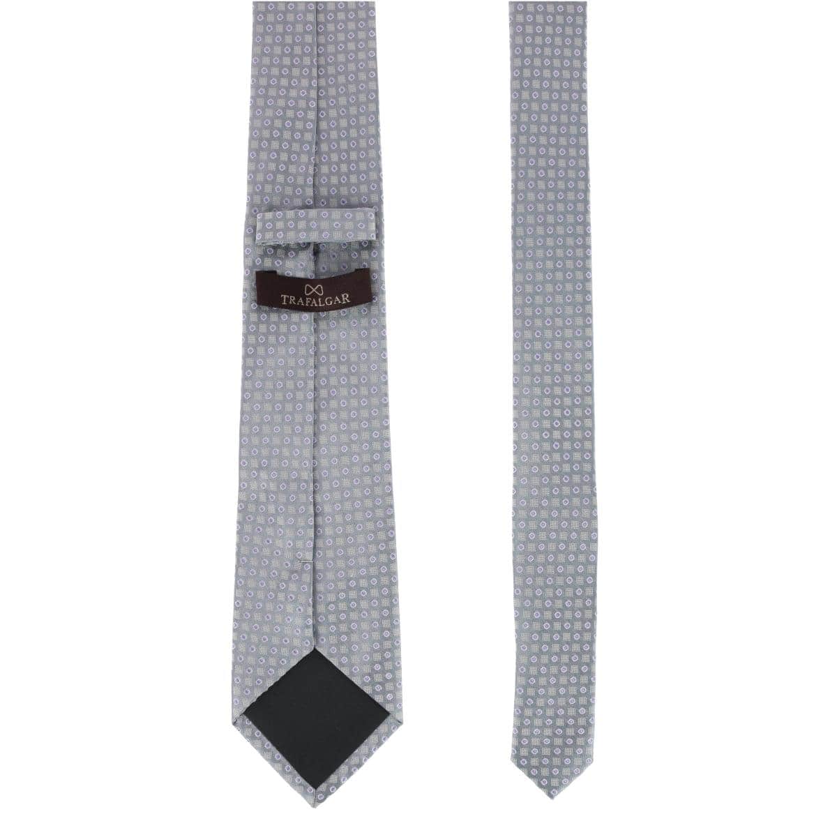 Ewing Square and Polka Dot Business Silk Necktie - Image 8