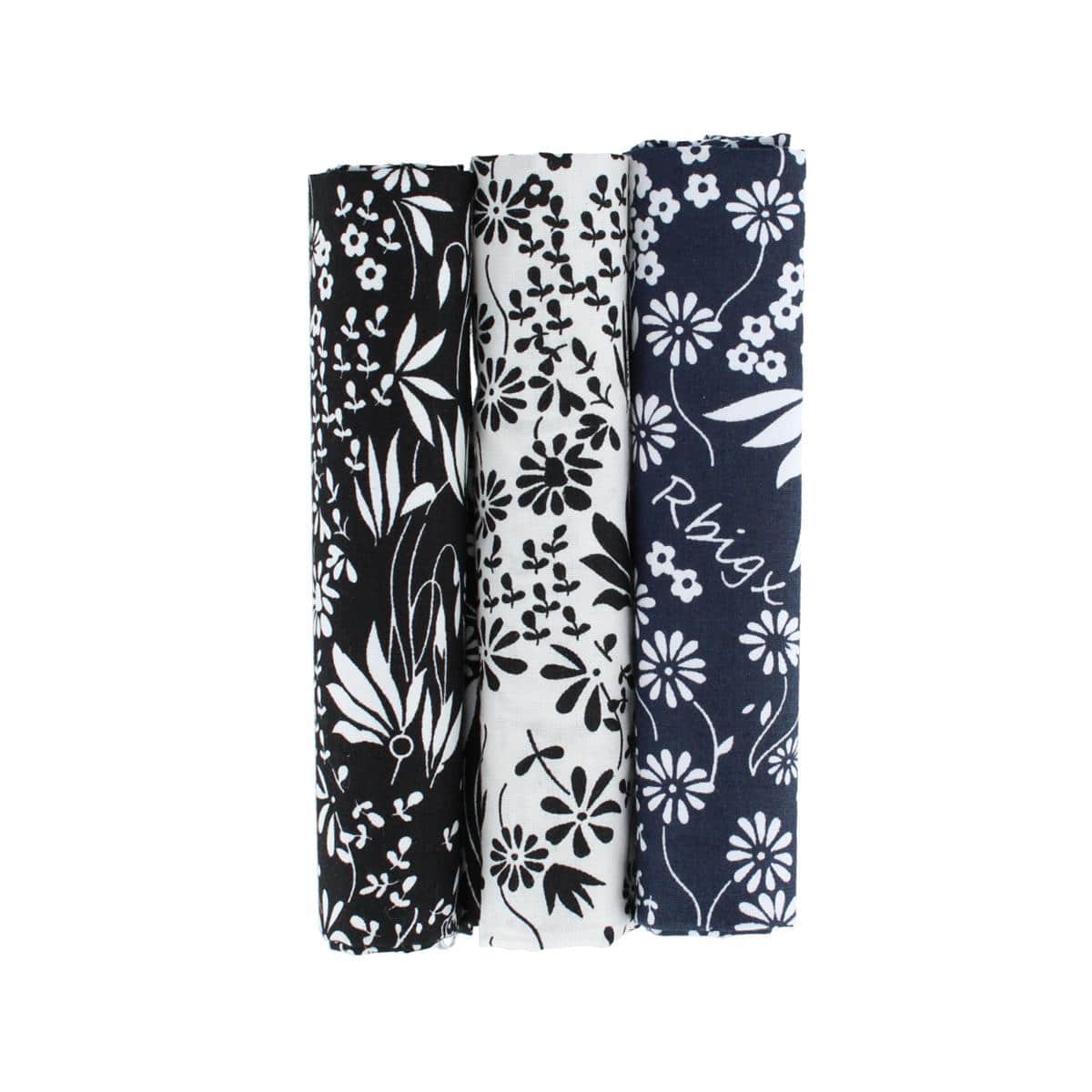 Ezra'a Stately Floral 3 Pack Cotton Handkerchiefs - Image 2