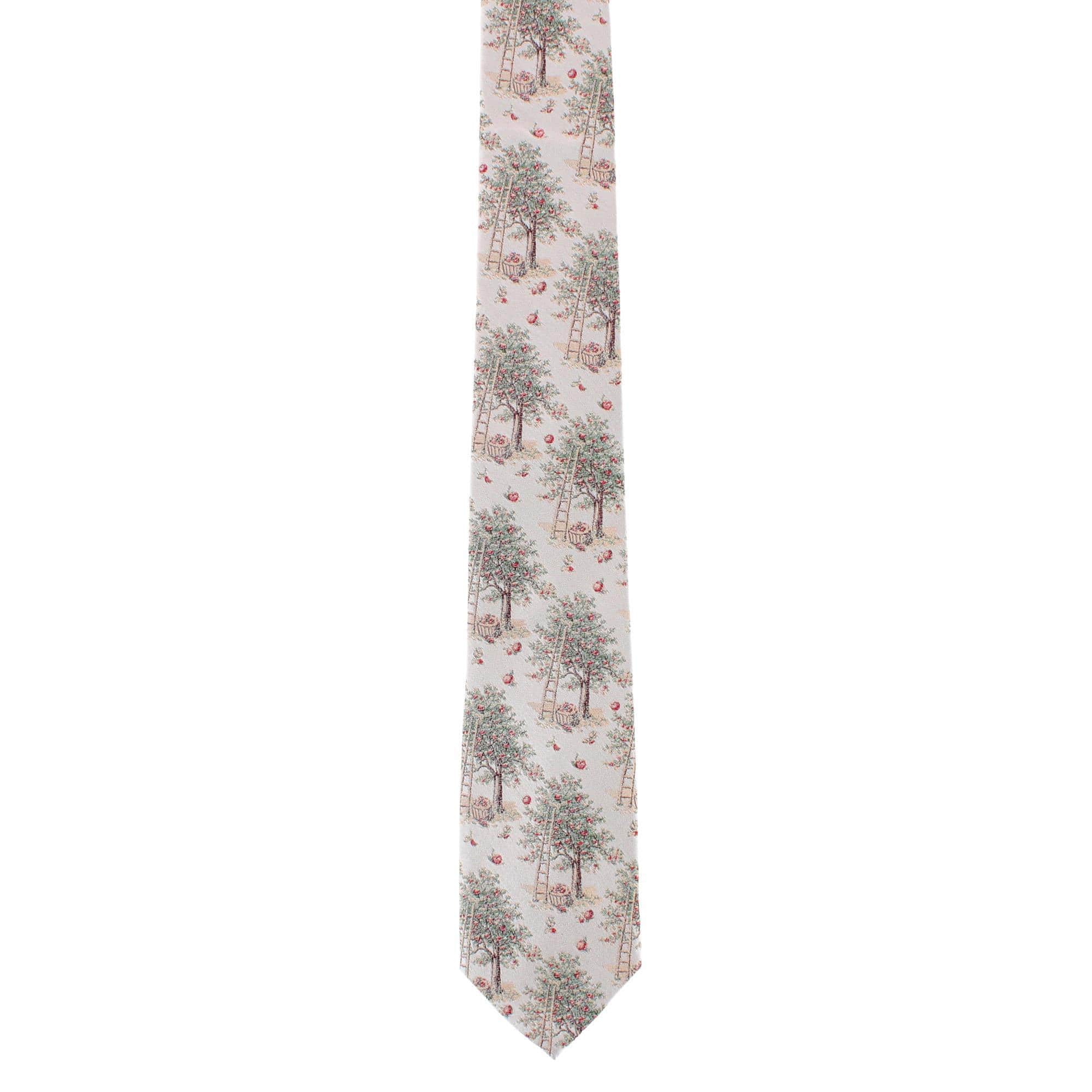Fall Apple Orchard Silk Novelty Necktie - Image 3