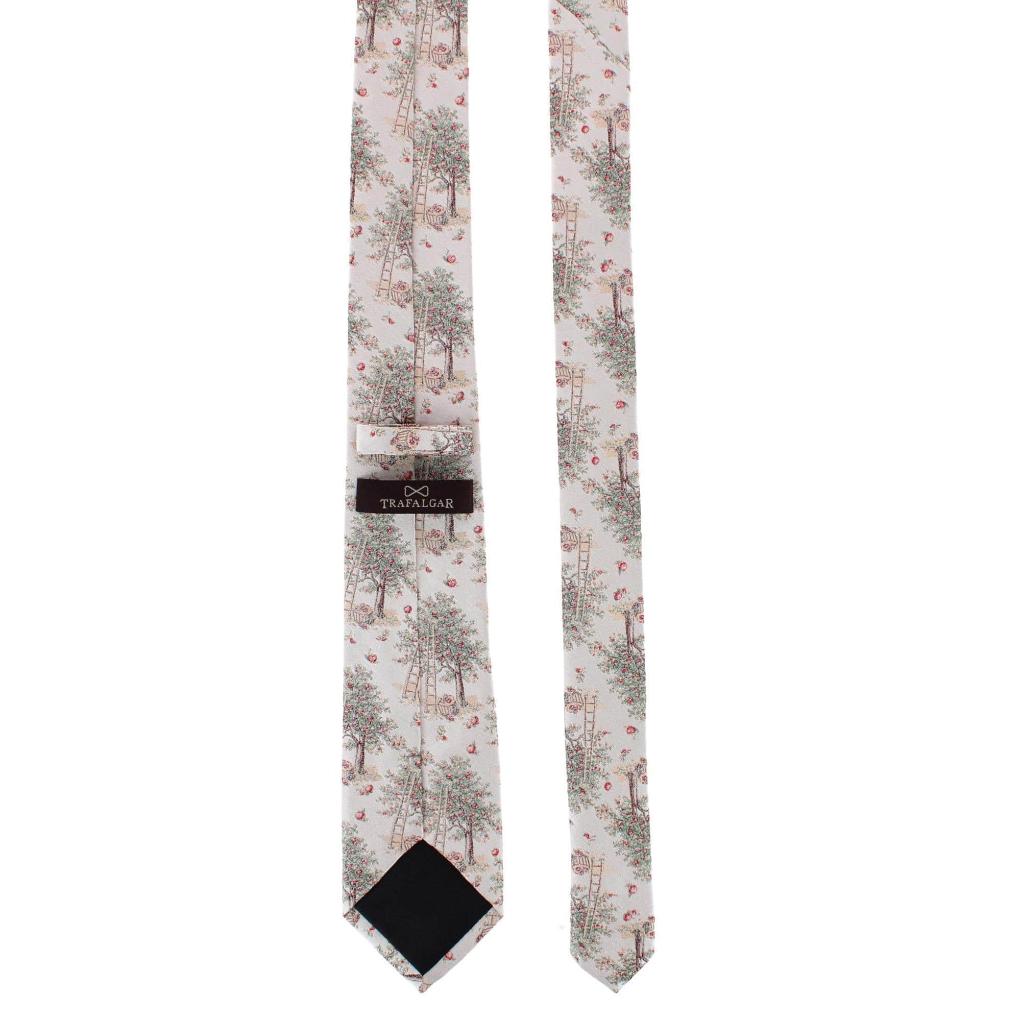 Fall Apple Orchard Silk Novelty Necktie - Image 4