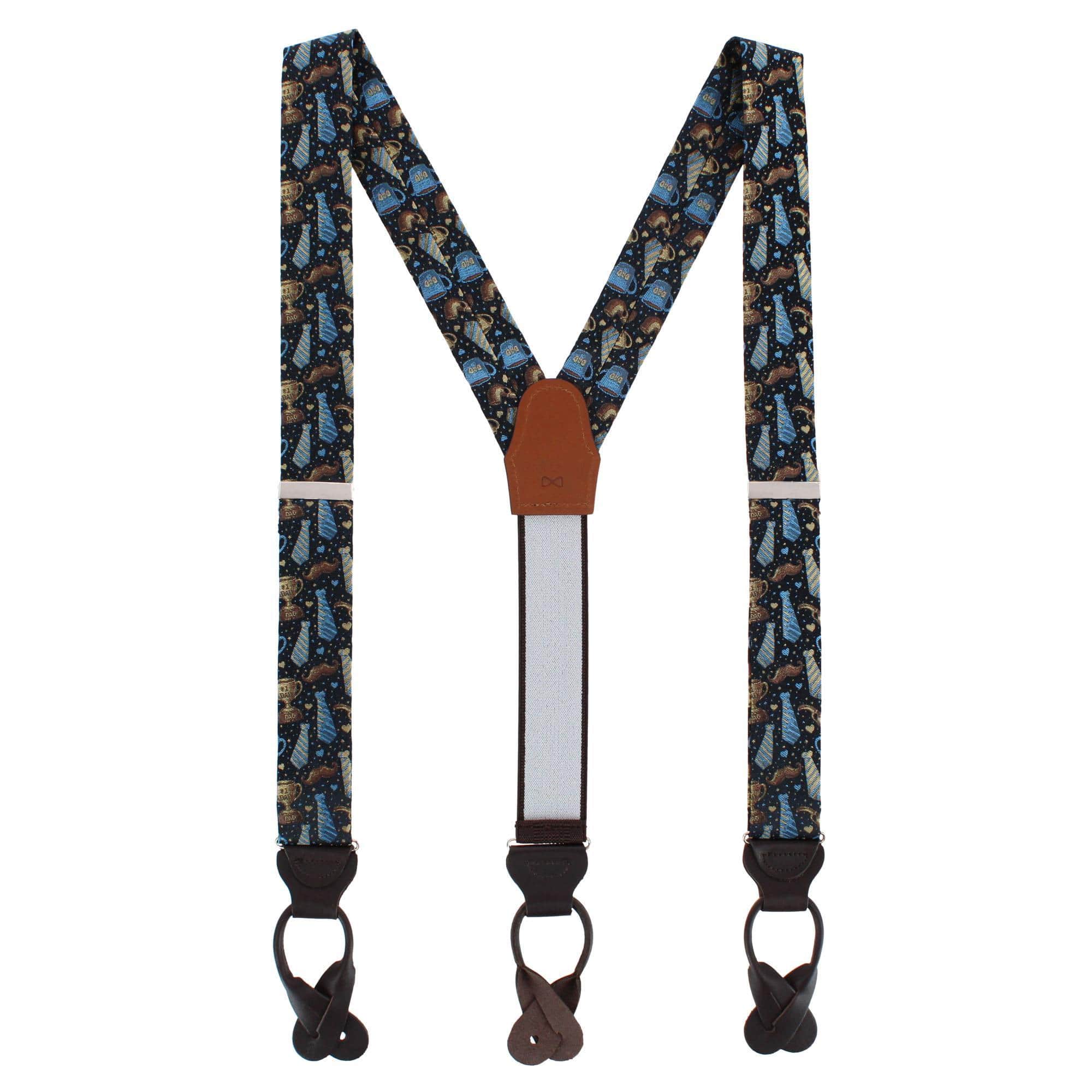 Father Knows Best Silk Button End Braces - Image 3