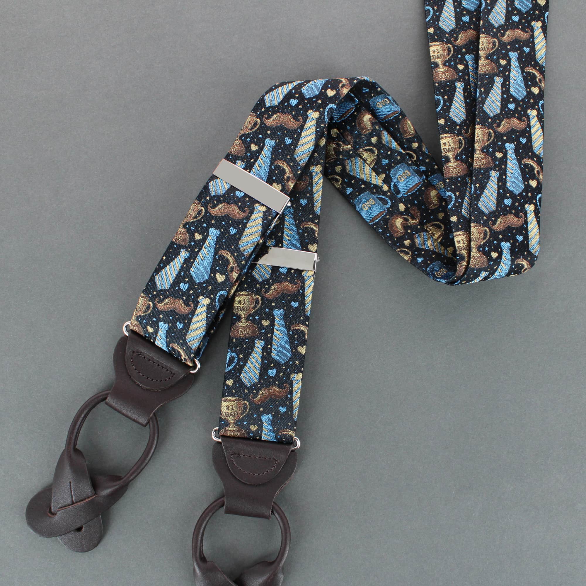 Father Knows Best Silk Button End Braces - Image 6