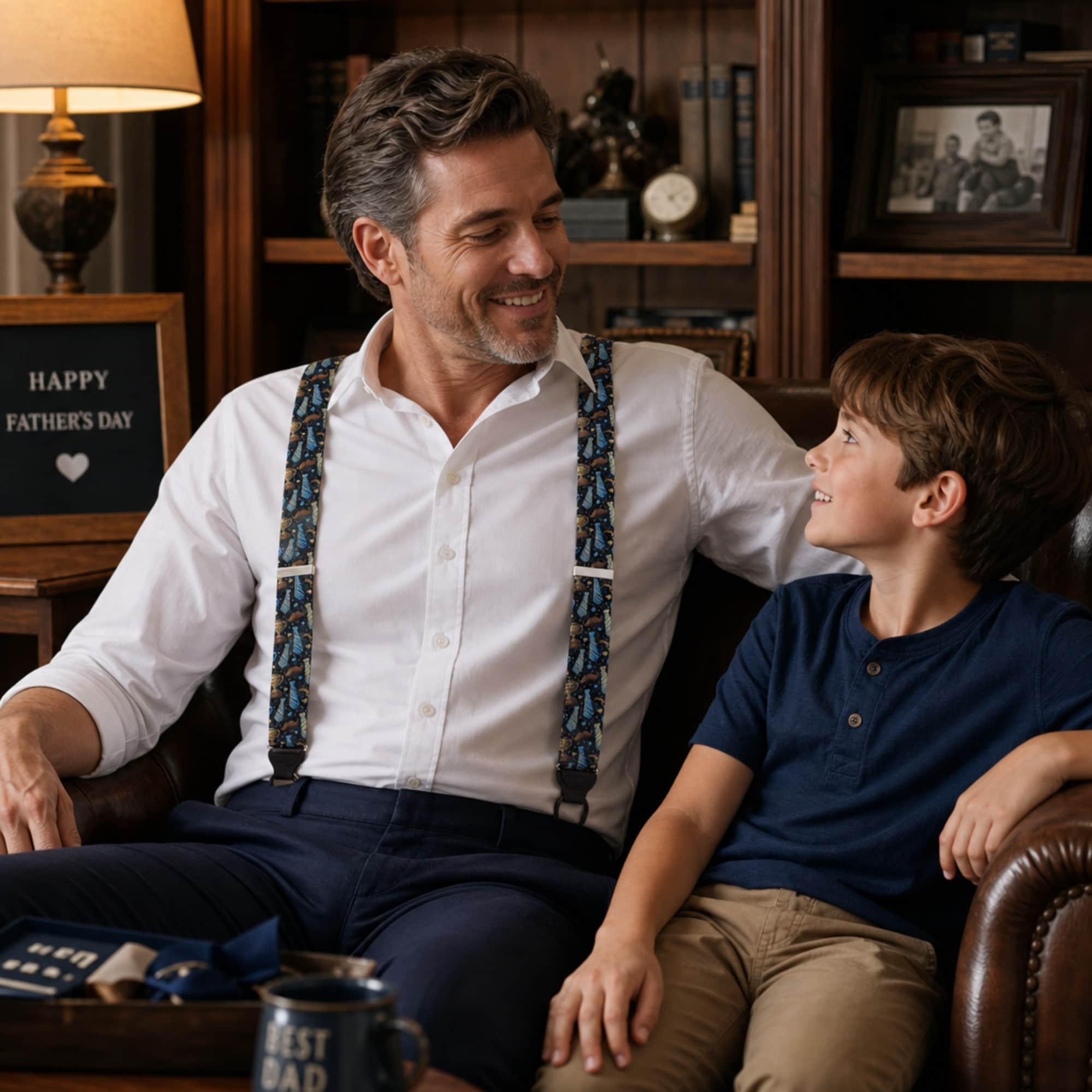 Father Knows Best Silk Button End Braces - Image 7