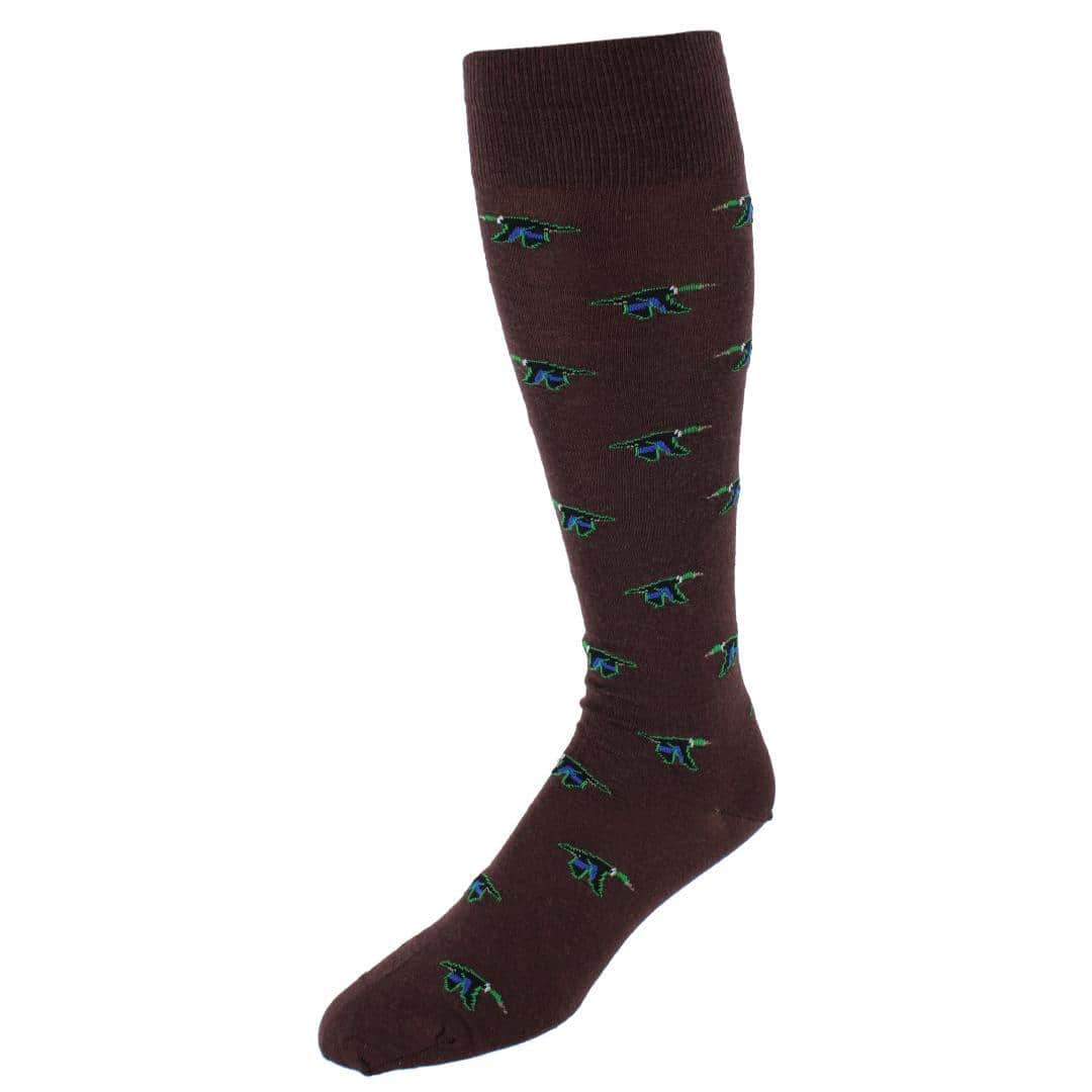Flying South Mallard Ducks Novelty Merino Wool Over the Calf Socks (1 Pair) - Image 2