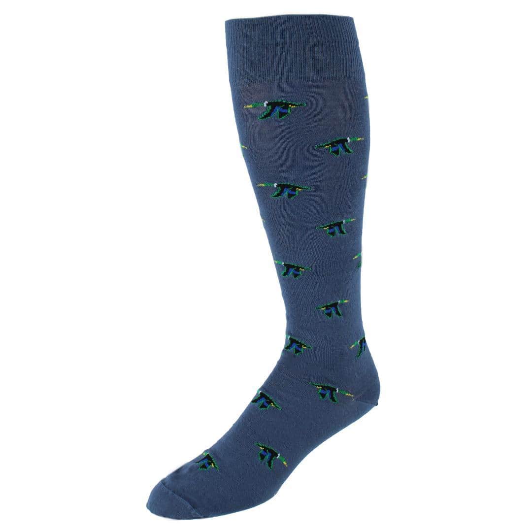 Flying South Mallard Ducks Novelty Merino Wool Over the Calf Socks (1 Pair) - Image 3