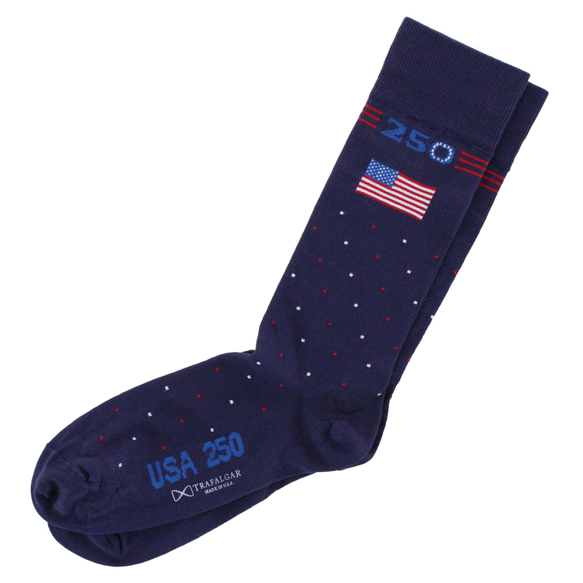Founders 250 Polka Dot Mid Calf Mercerized Cotton Socks (1 Pair) - Image 3