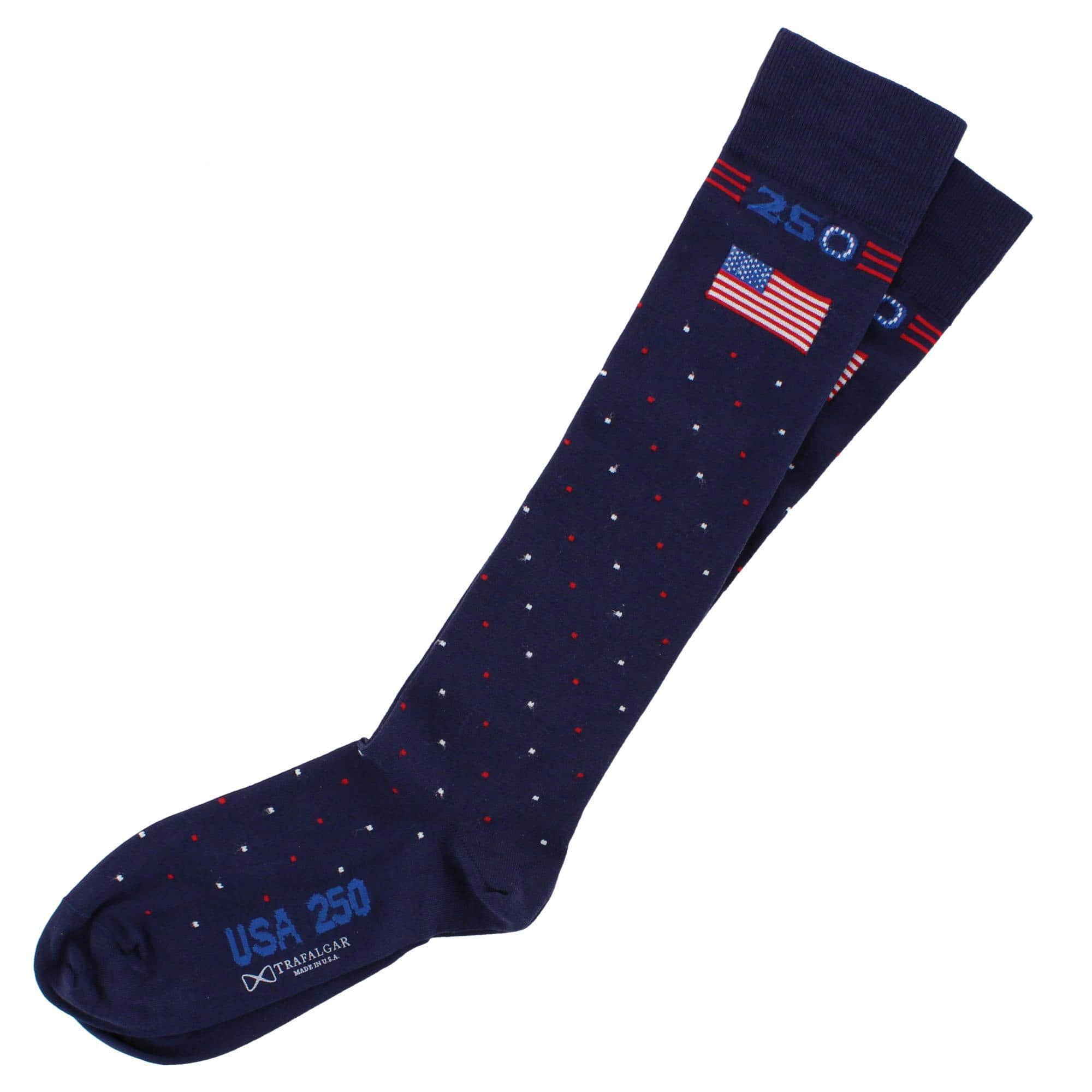 Founders 250 Polka Dot Over The Calf Mercerized Cotton Socks (1 Pair) - Image 3