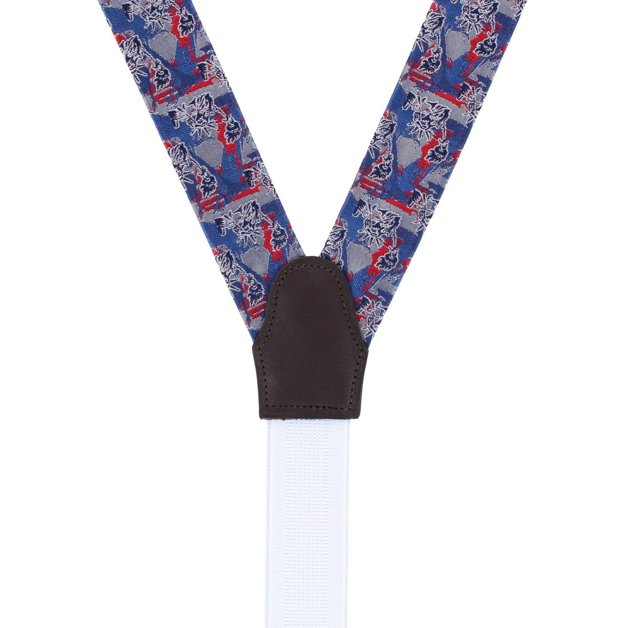 Freedom's Torch Patriotic Silk Novelty Button End Braces - Image 4