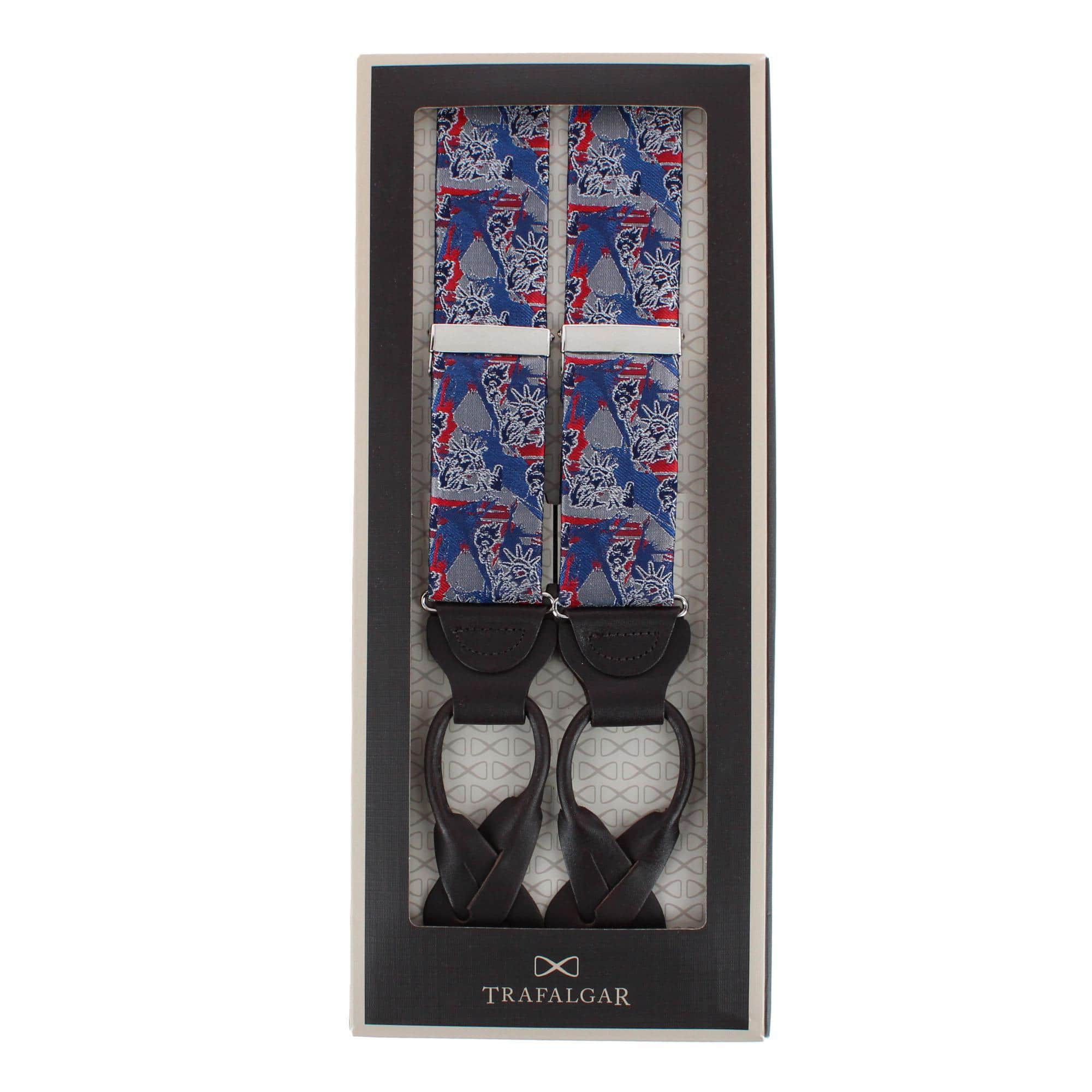Freedom's Torch Patriotic Silk Novelty Button End Braces - Image 5