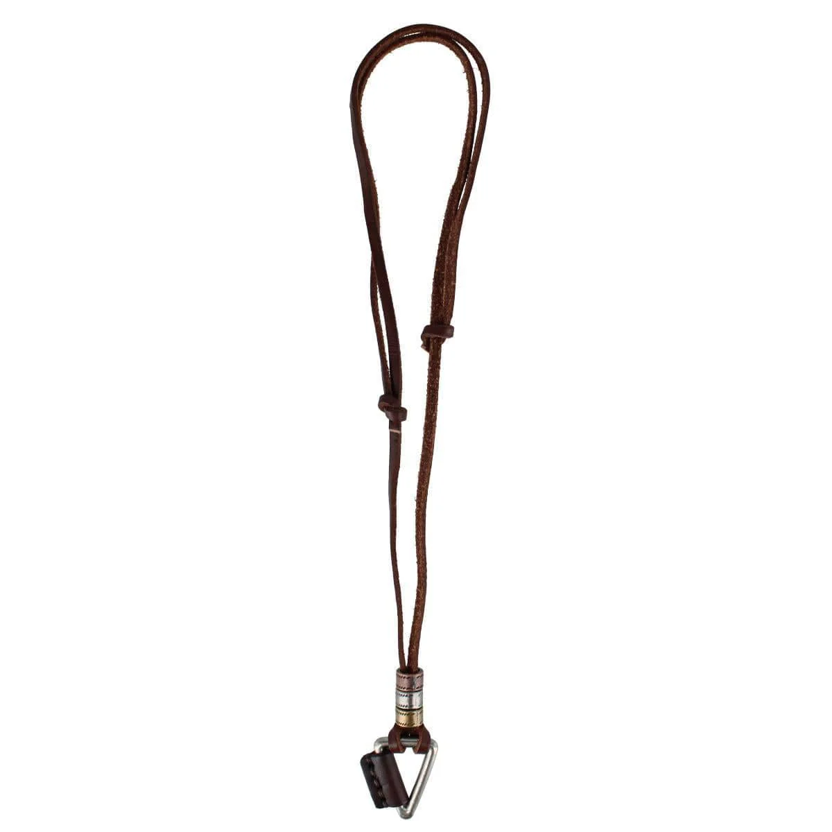 Gable Triangle and Beaded Leather Adustable Necklace - Image 2