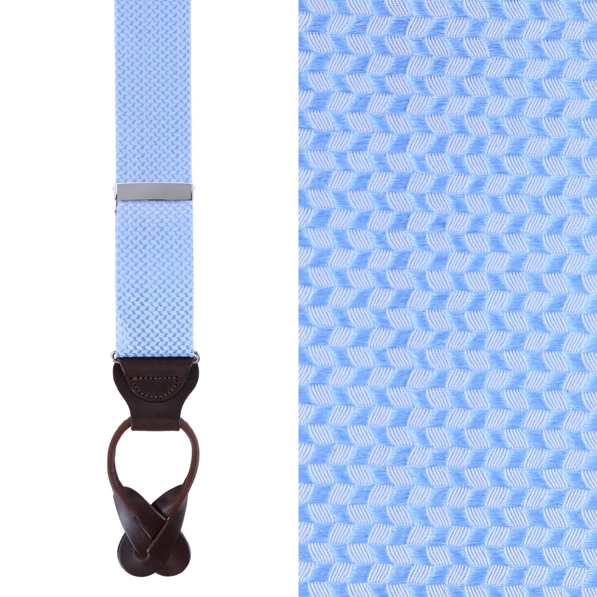 Gamma Geometric Pattern Silk Button End Braces - Image 2
