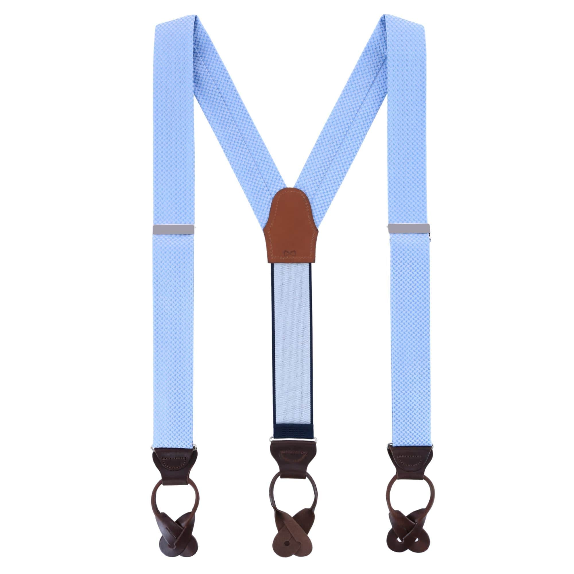 Gamma Geometric Pattern Silk Button End Braces - Image 3