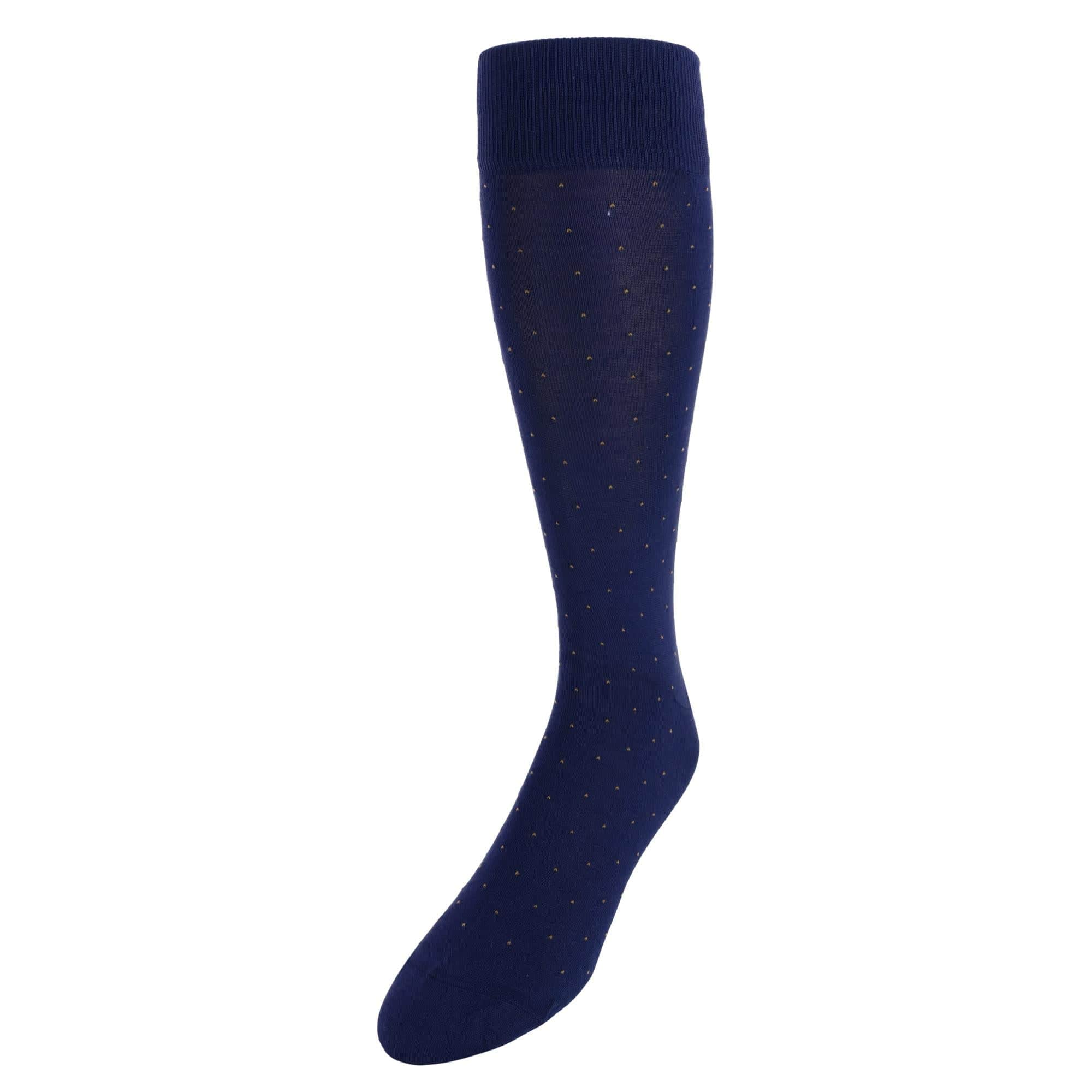 Gerald Classic Pin Dot Mercerized Cotton Mid-Calf Socks - Image 2
