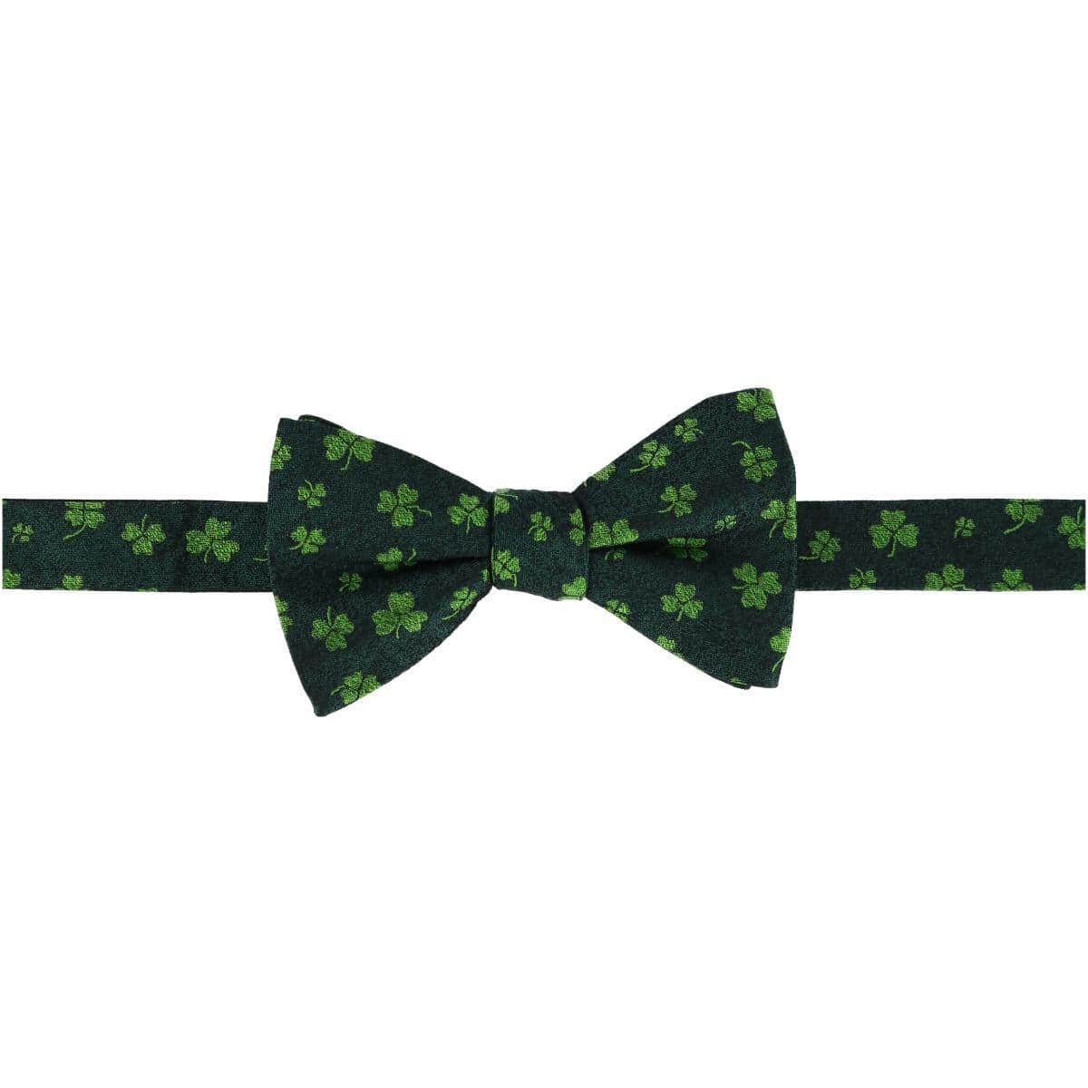Green Shamrock Novelty Silk Bow Tie - Image 2