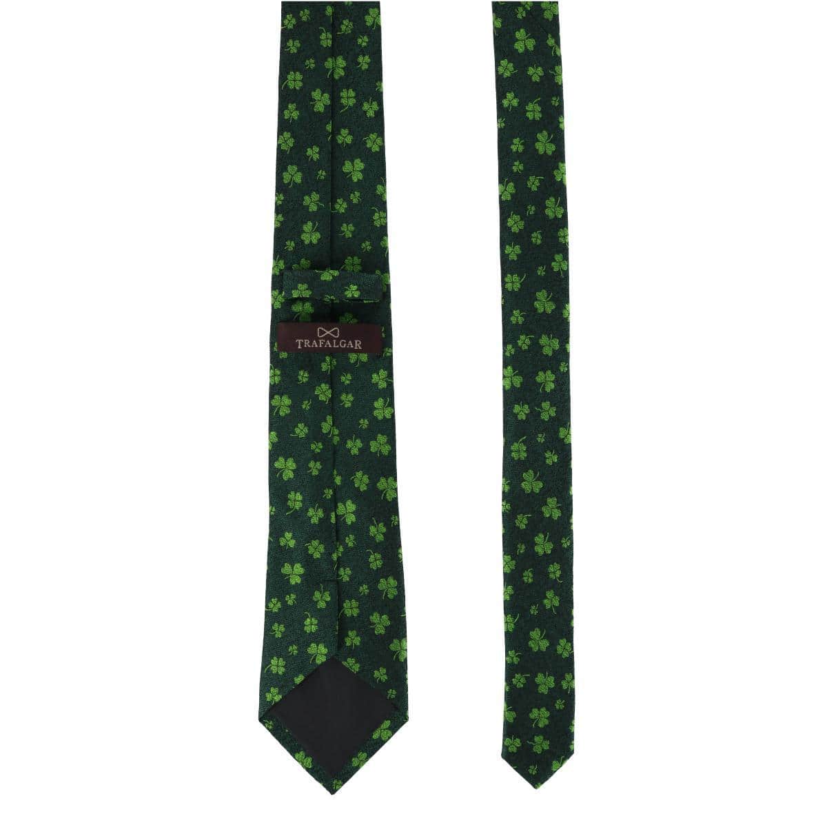 Green Shamrock Novelty Silk Necktie - Image 4