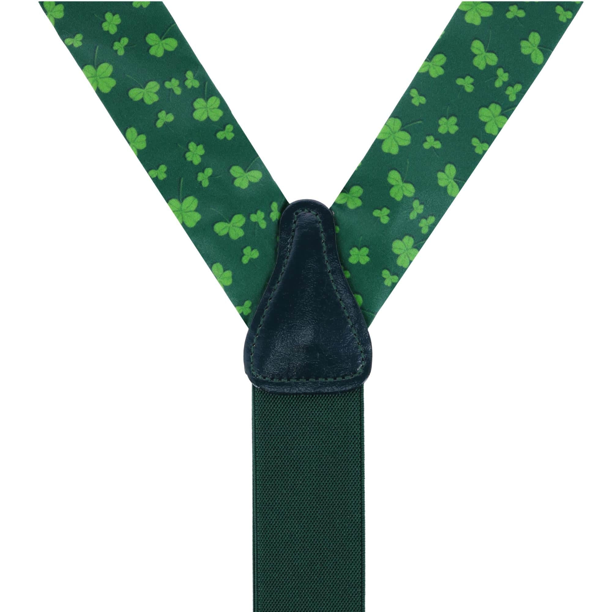 Green Shamrock Silk Button End Brace - Image 4
