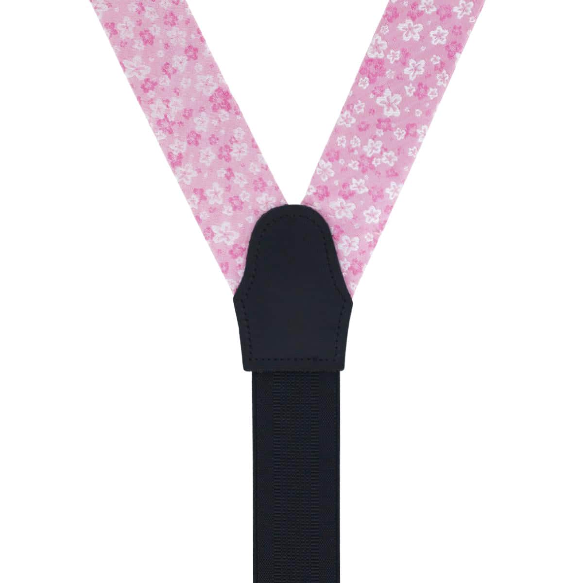 Hanami Cherry Blossom Burst Linen Blend Novelty Button End Braces - Image 4