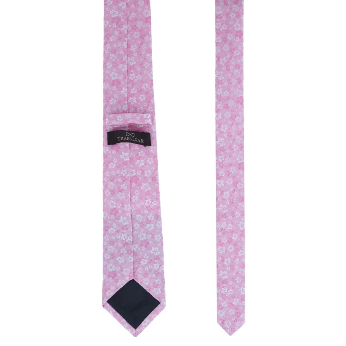 Hanami Cherry Blossom Burst Linen Blend Novelty Necktie - Image 4
