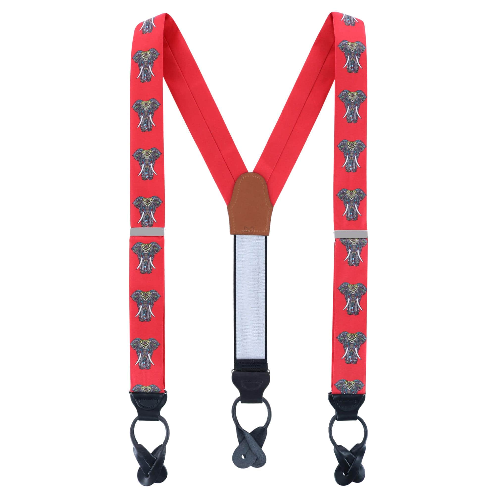 Hanno Tribal Elephant Button End Silk Braces - Image 3