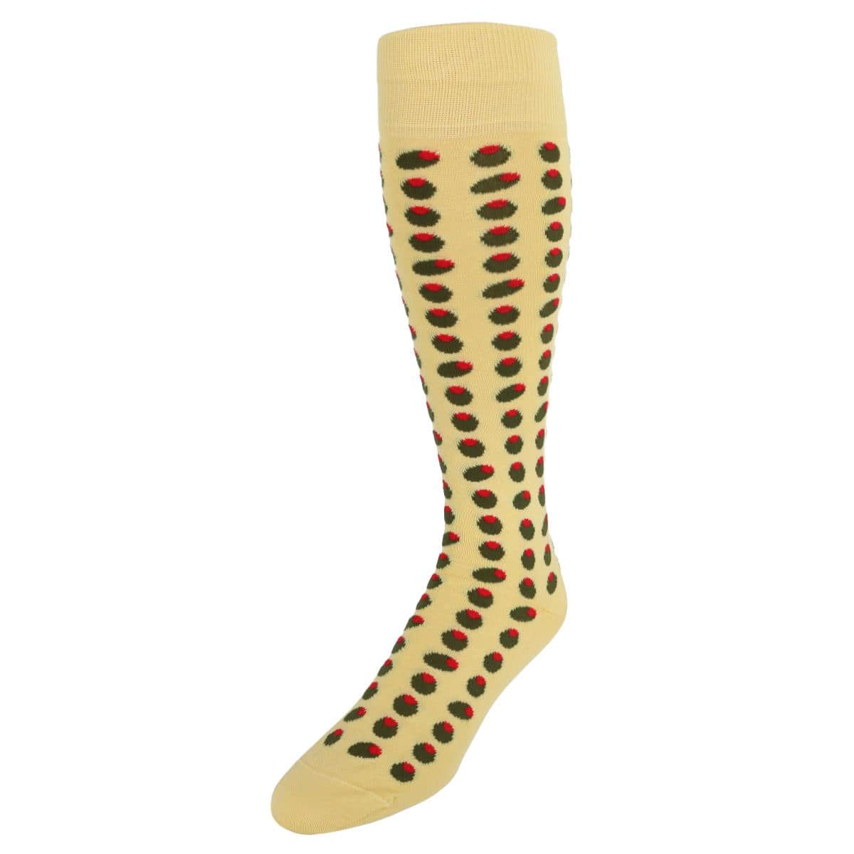 Happy Hour Martini Olives Over The Calf Mercerized Cotton Novelty Socks (1 Pair) - Image 2
