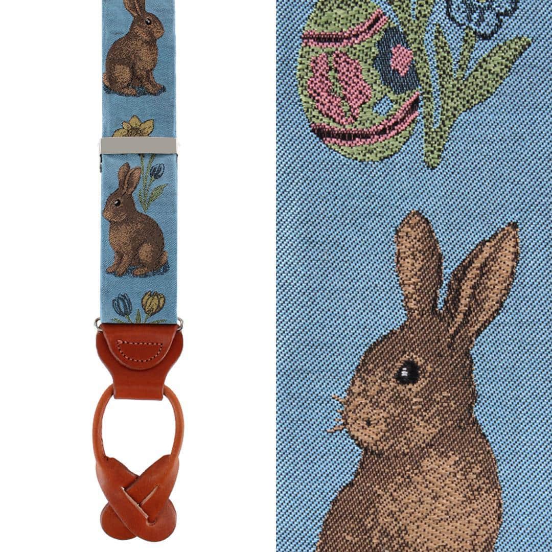 Harvey's Easter Sunday Silk Button End Braces - Image 2