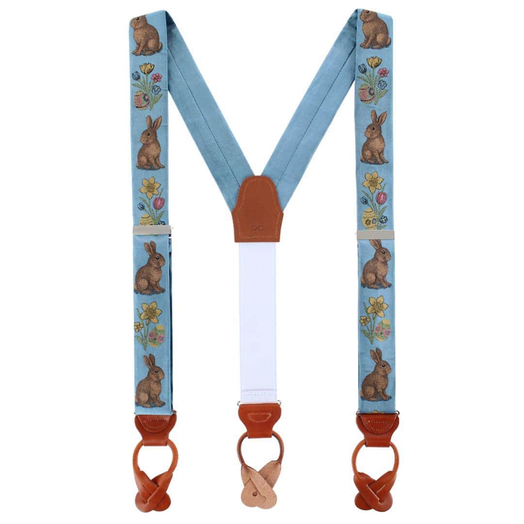 Harvey's Easter Sunday Silk Button End Braces - Image 3