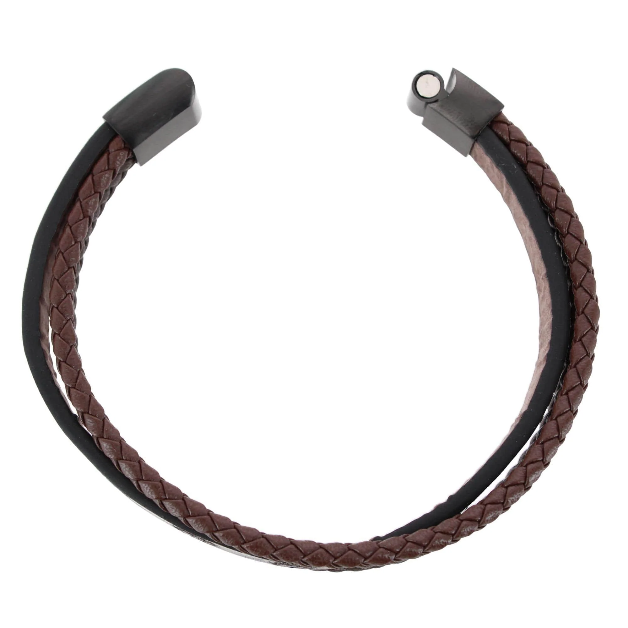 Heritage Oak Tree Leather Tri-Stranded Leather Bracelet - Image 5