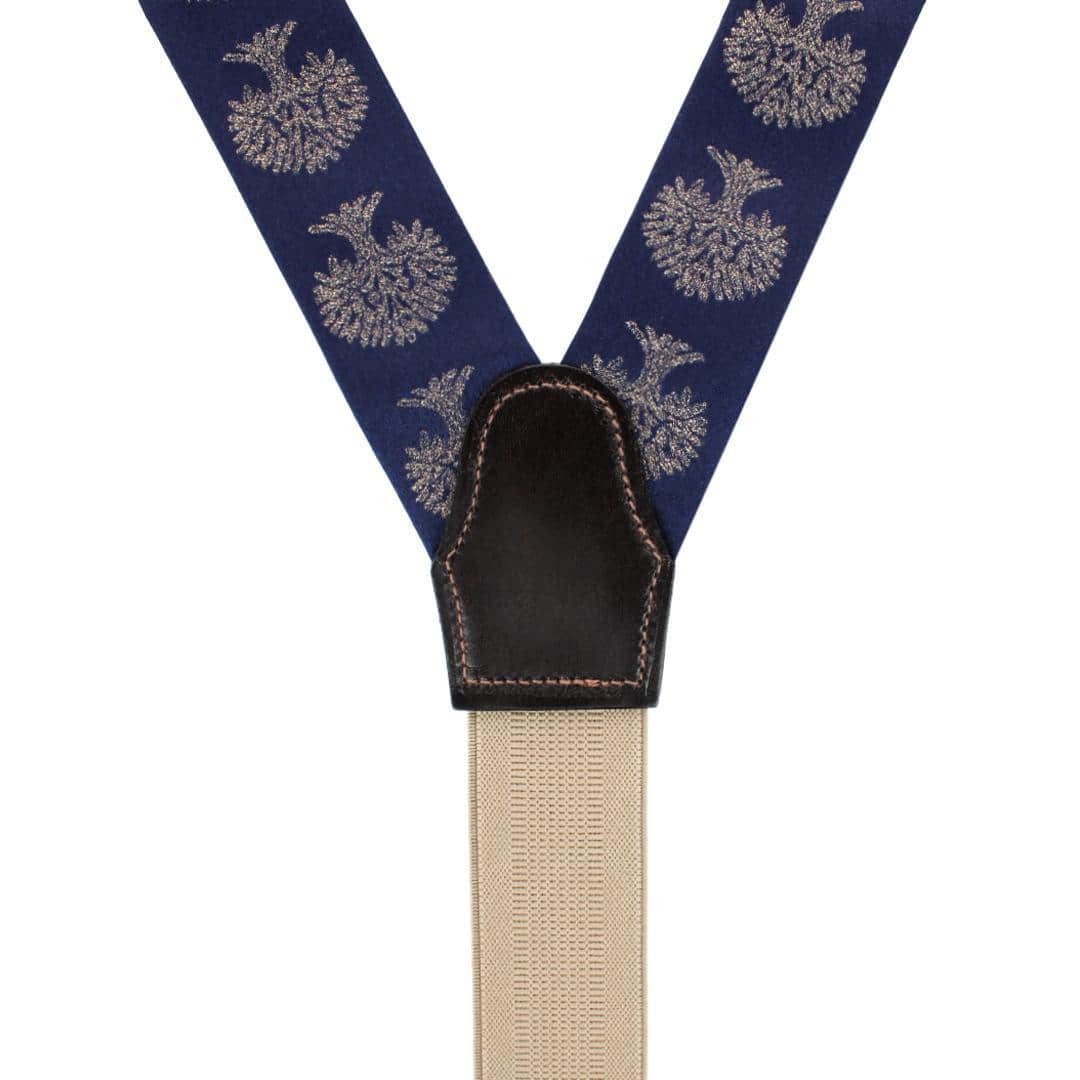 Heritage Oak Tree Novelty Silk Button End Braces - Image 4