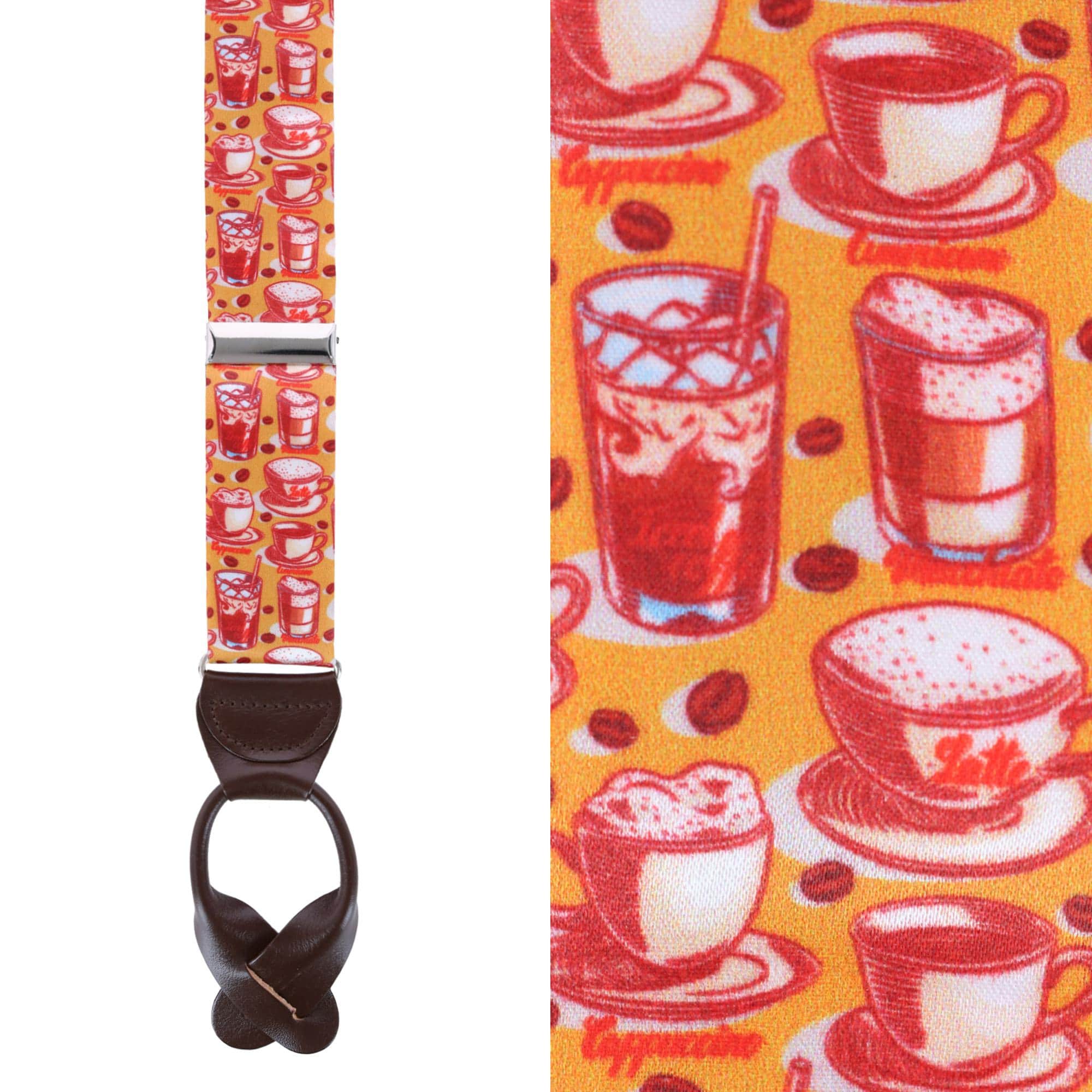 Highly Caffeinated Silk Button End Braces - Image 2