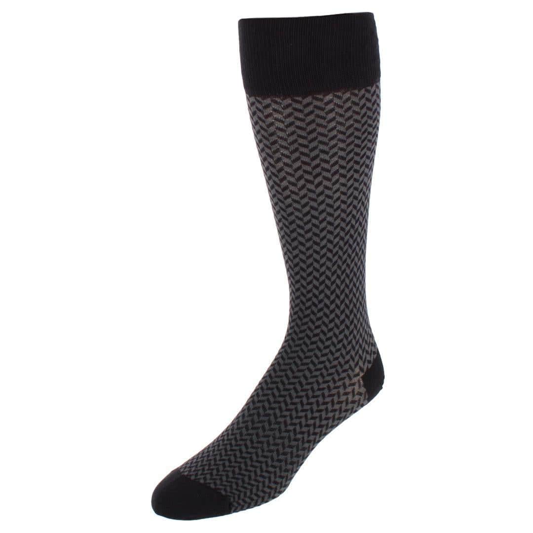 Holden Herringbone Mid-Calf Pima Cotton Socks (1 Pair) - Image 2