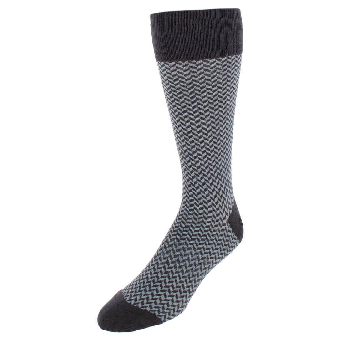 Holden Herringbone Mid-Calf Pima Cotton Socks (1 Pair) - Image 3